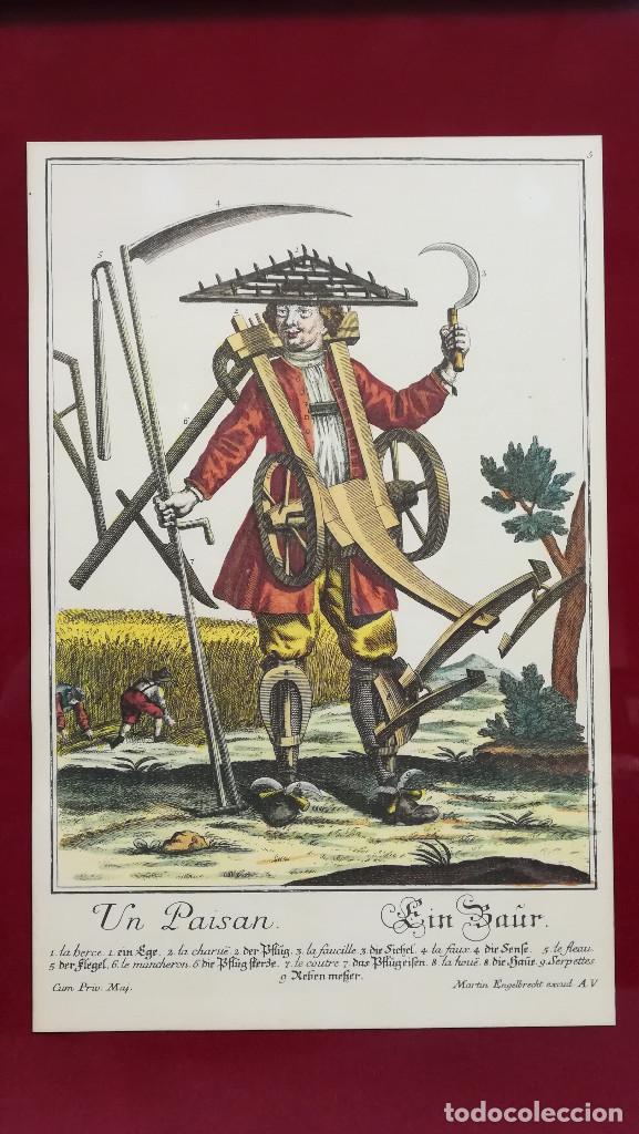 Arte: CUADRO CON LITOGRAFIAS A COLOR FRANCESAS - Foto 4