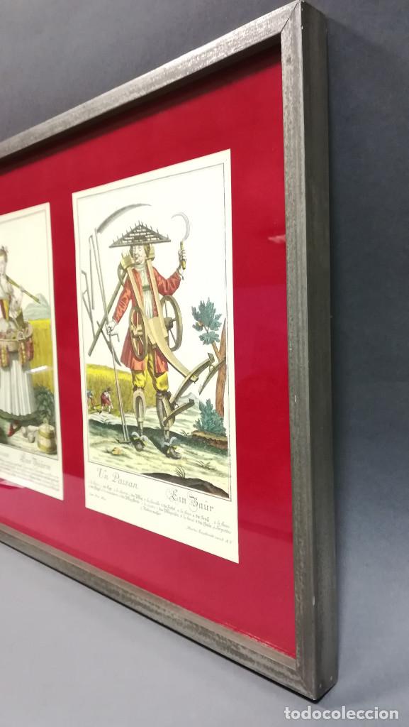 Arte: CUADRO CON LITOGRAFIAS A COLOR FRANCESAS - Foto 8