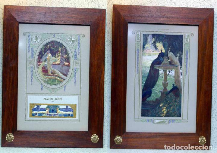 Kunst: Matin d&acute;ete L&acute;Illustration Noel 1930 Lote 2 cuadros