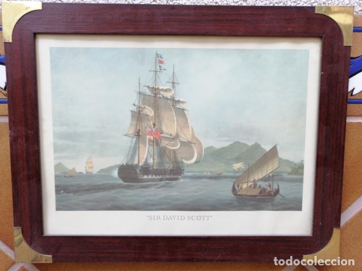 Arte: CUADRO CON LA LITROGRAF&Iacute;A DEL NAV&Iacute;O &rdquo;SIR DAVID SCOTT&rdquo; - Foto 1