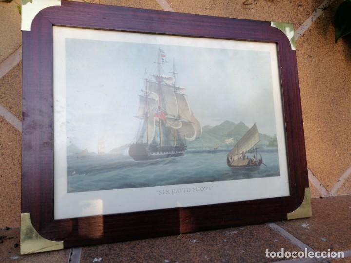 Arte: CUADRO CON LA LITROGRAF&Iacute;A DEL NAV&Iacute;O &rdquo;SIR DAVID SCOTT&rdquo; - Foto 2