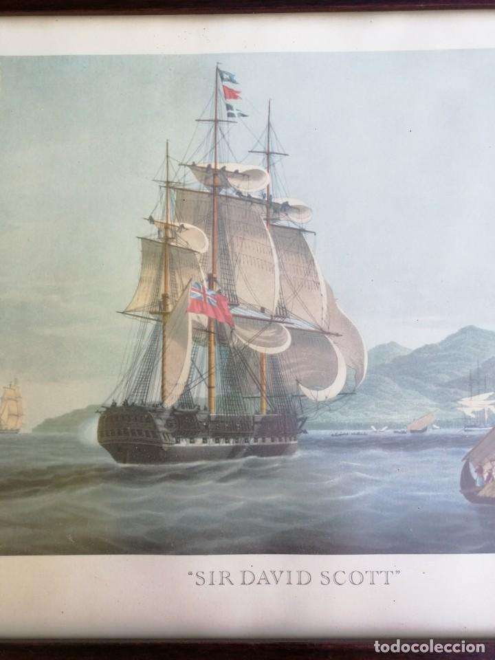 Arte: CUADRO CON LA LITROGRAF&Iacute;A DEL NAV&Iacute;O &rdquo;SIR DAVID SCOTT&rdquo; - Foto 3