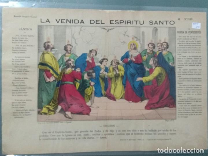 Art: LITOGRAFIA DE OLIVIER PINOT N&ordm; 1140 LA VENIDA DEL ESPIRITU SANTO