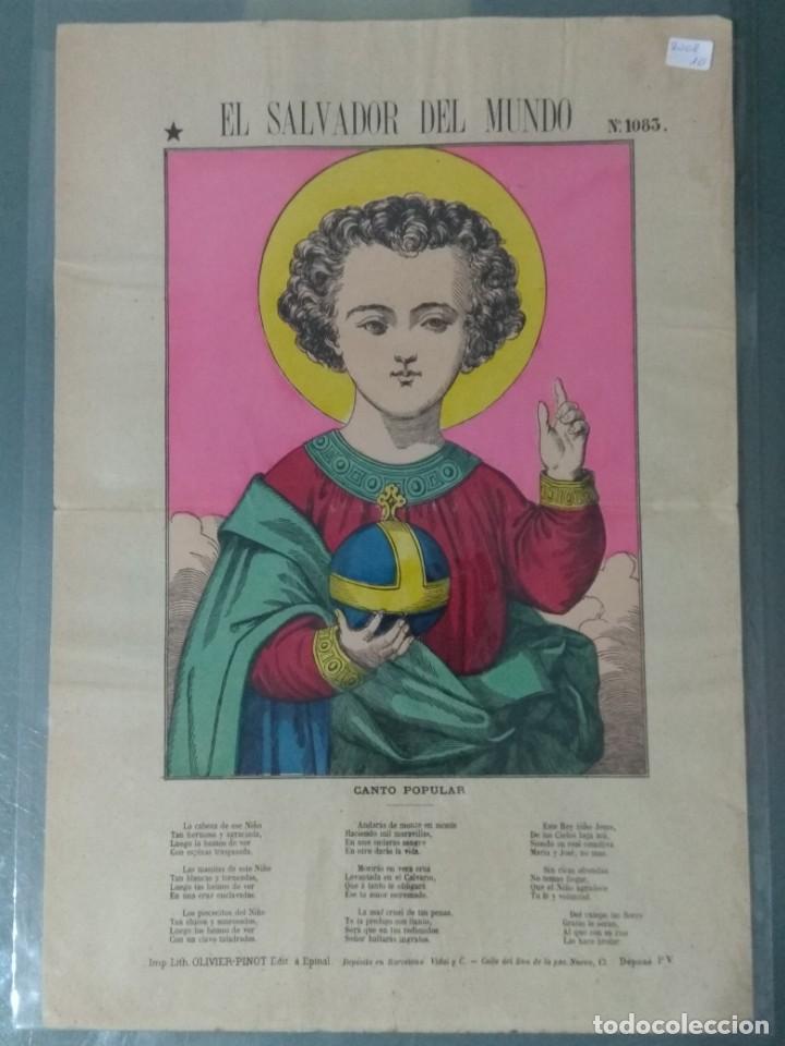 Art: LITOGRAFIA DE OLIVIER PINOT N&ordm; 1083 EL SALVADOR DEL MUNDO