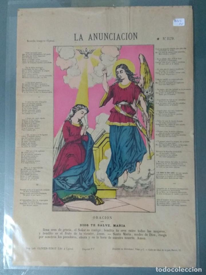 Art: LITOGRAFIA DE OLIVIER PINOT N&ordm; 1129 - LA ANUNCIACI&Oacute;N