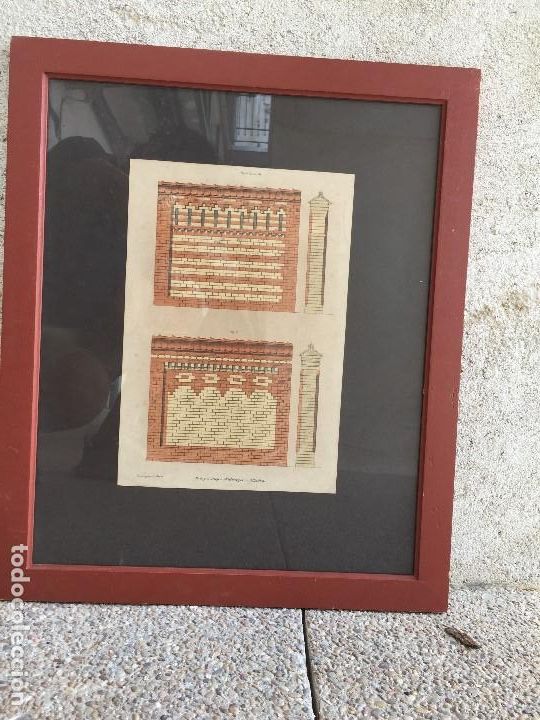 Arte: litograf&iacute;a enmarcada muro casa en munich munchen por l degen 61 X 51 X 2 CM