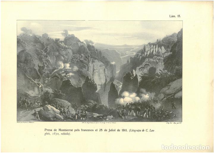 Art: PRESA DE MONTSERRAT PELS FRANCESOS EL 25 DE JULIOL DE 1811 (LITOGRAFIA DE C. LANGLOIS)