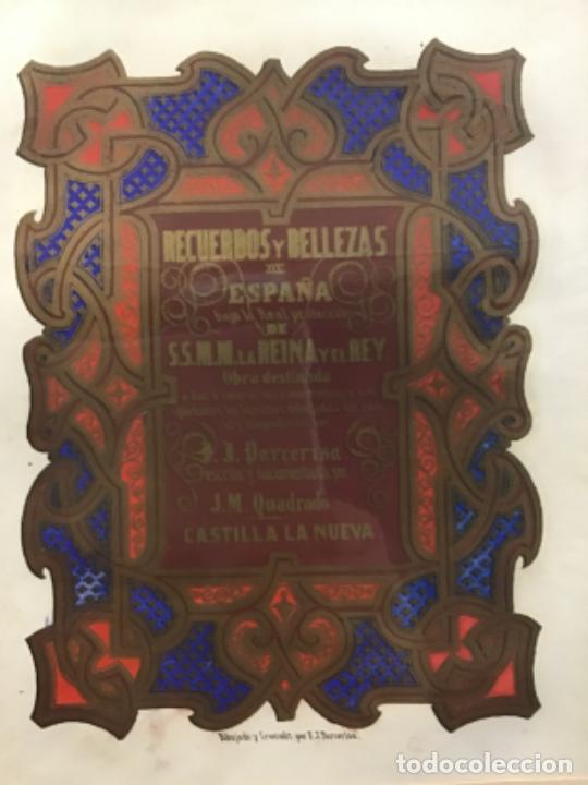 Arte: PORTADA DEL LIBRO RECUERDOS Y BELLEZAS DE ESPA&Ntilde;A. CASTILLA LA NUEVA. PARCERISA. (LIT. 32 X 22,5 CM)