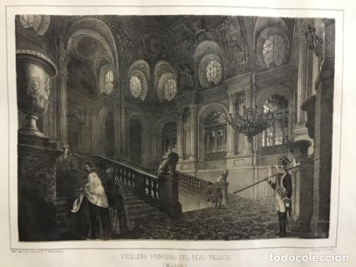Arte: ESCALERA REAL DEL REAL PALACIO MADRID PARCERISA. LIT. DONON (LIT. 22 X 32 CM)