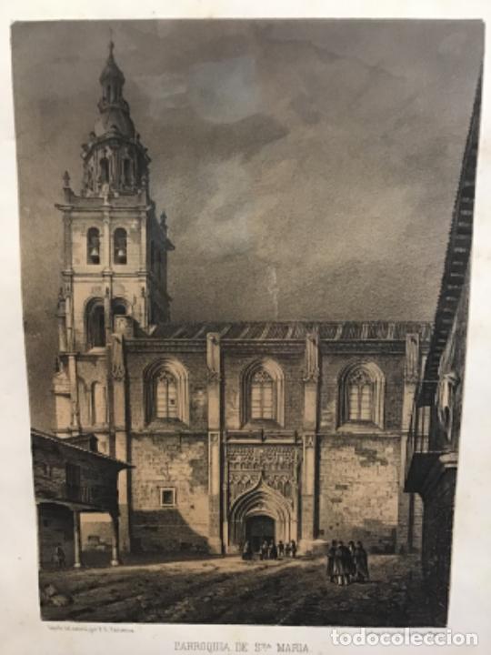 Art: PARROQUIA DE SANTA MARIA. RIOSECO. PARCERISA. LIT. DONON (LIT. 22 X 32 CM)