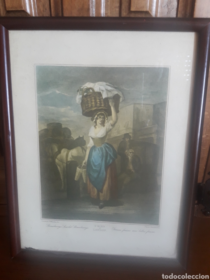 Arte: Antigua litograf&iacute;a inglesa - Foto 1