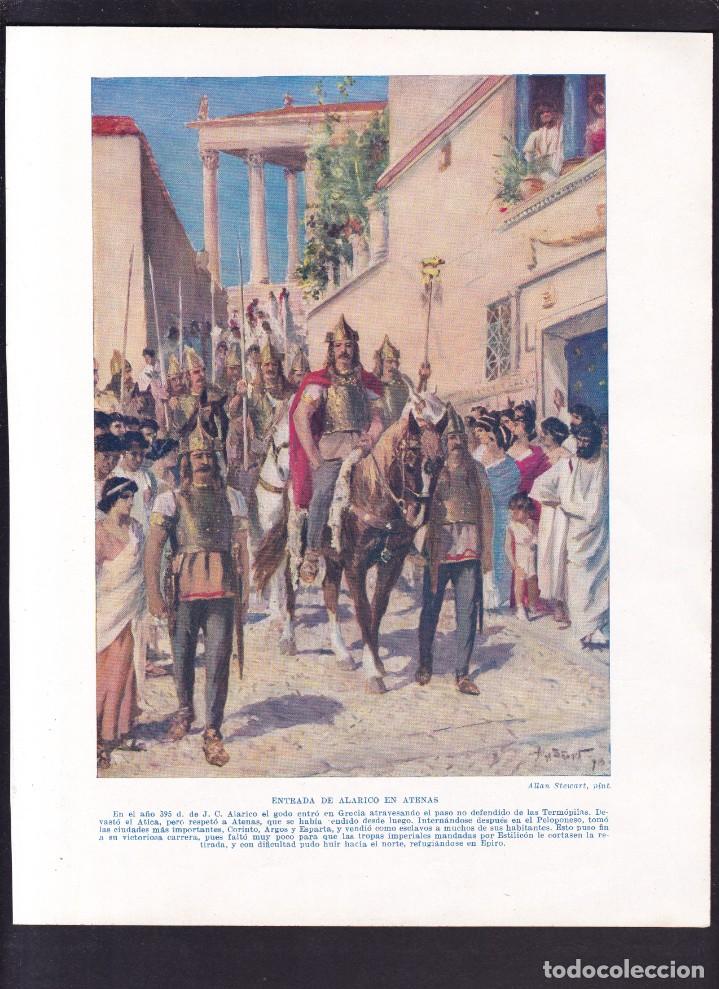 Art: ALLAN STEWART - ENTRADA DE ALARICO EN ATENAS - ED. SEGU&Iacute; / BARCELONA 1930