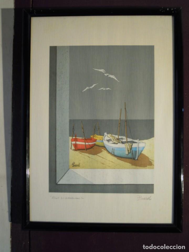 Arte: LITOGRAFIA DE RENE PINARD - VOLO DI GAVIOTA FIRMADO Y TITULADO - 38 X 53 CMS