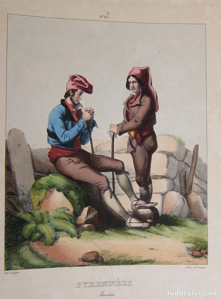 Arte: Pyrenn&eacute;es. Aranais. ARAN&Eacute;S. LITOGRAFIA DE &Eacute;douard-Henri-Th&eacute;ophile PINGRET. 1834. 34,7 x 26 cm