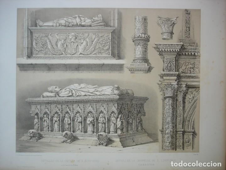 Arte: Vista del siglo XIX de la Capilla de San Ildefonso en la Catedral de Toledo por Villa Amil
