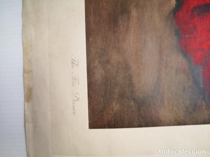 Arte: Litograf&iacute;a the fire dance gitana Antigua - Foto 2