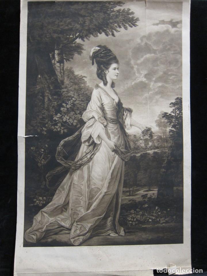 Art: Retrato de Jane, Countess of Harrington - after Reynolds, 1905