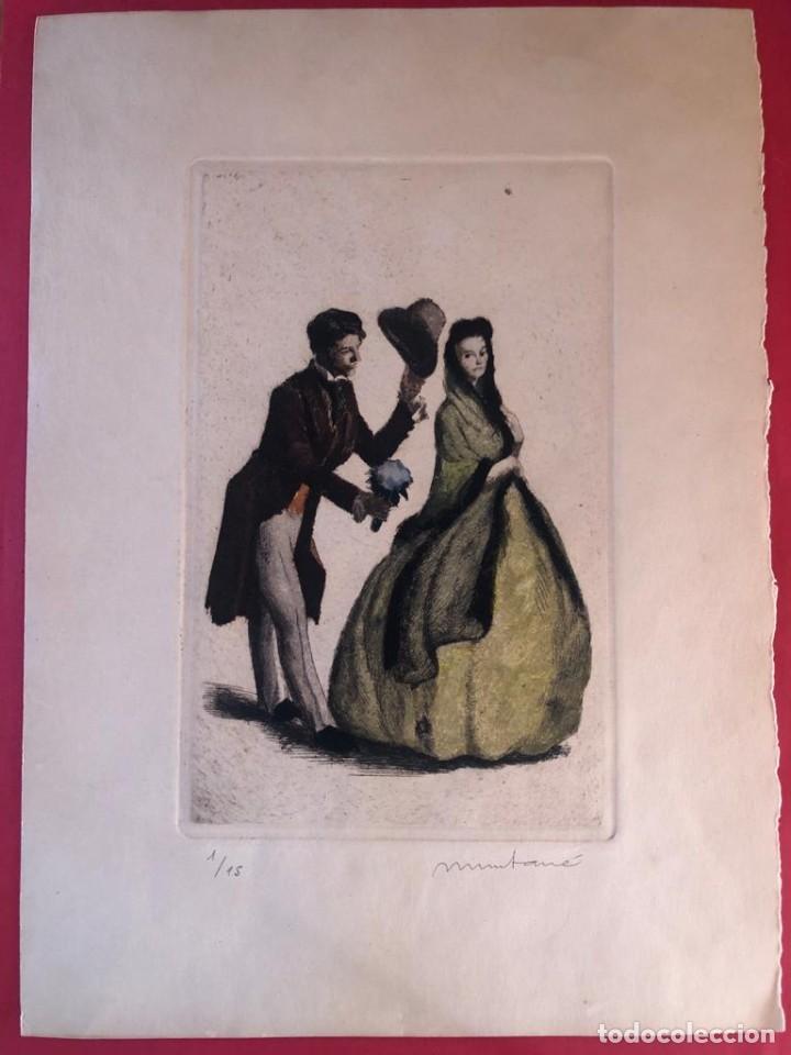 Arte: Litograf&iacute;a de Lluis Muntan&eacute; Muns - Foto 1