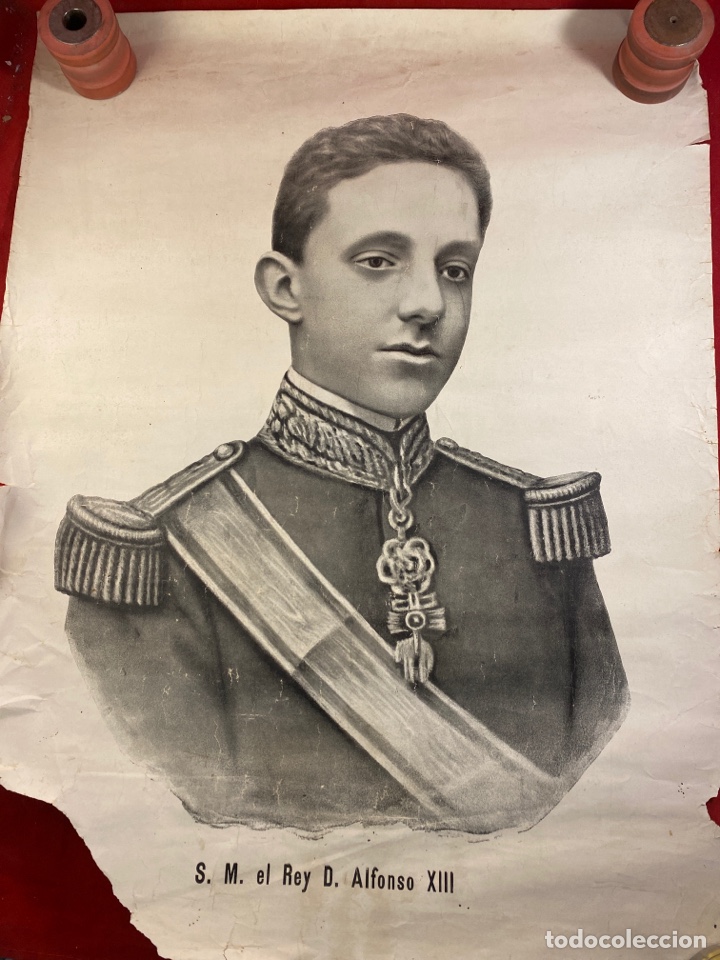Art: Litograf&iacute;a S. M. El rey Don Alfonso XIII 63x44cm