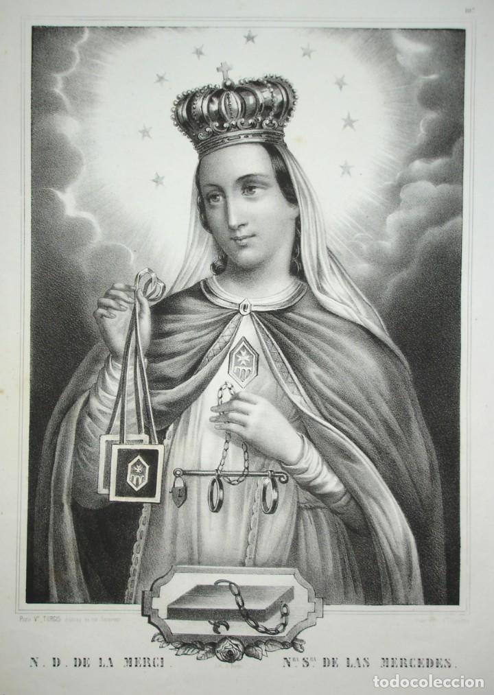 Kunst: Litograf&iacute;a del siglo XIX de Nuestra Se&ntilde;ora de las Mercedes