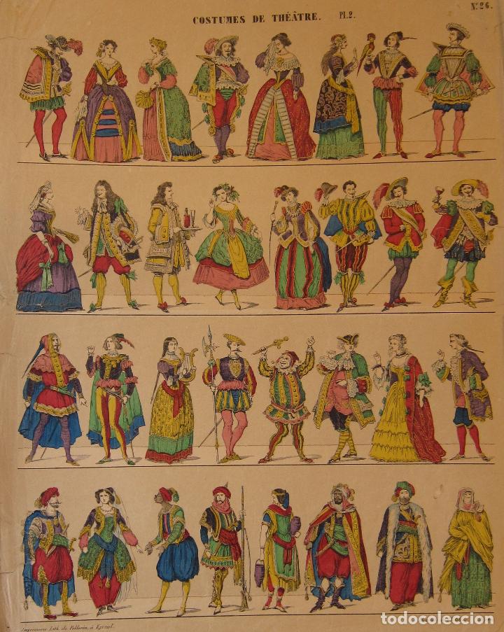 Art: VESTUARIO DE TEATRO. COSTUMES DE THE&Acirc;TRE, PL. 2, N&ordm; 26 LITOGRAFIA. SIGLO XIX. 47,5 X 36,5 CM