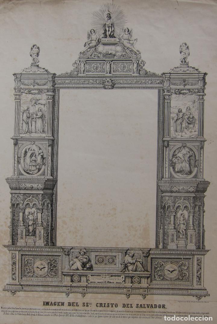 Art: IMAGEN DEL SS CRISTO DEL SALVADOR, VALENCIA, 1856. LITOGRAFIA. IMPRESO ESTELLES, VALENCIA,