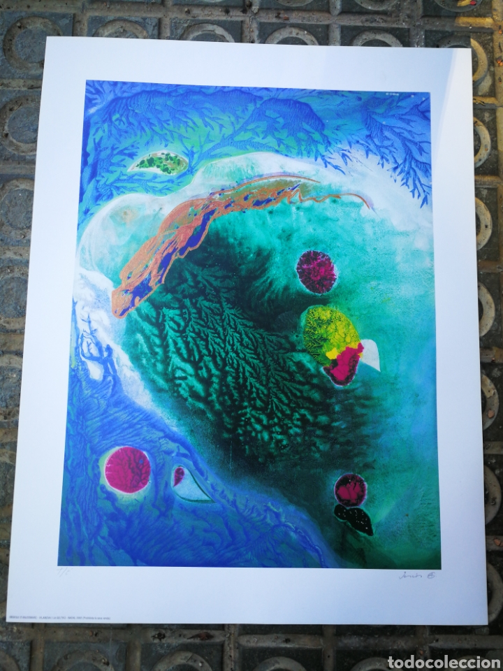 Art: LITOGRAF&Iacute;A ORIGINAL ARTE ABSTRACTO CONTEMPOR&Aacute;NEO, FIRMADO A L&Aacute;PIZ AUTOR. T/E. 65X50CM. 2002.