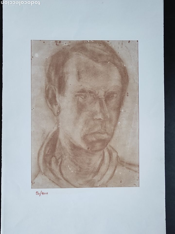 Art: DANIEL BA&Ntilde;ULS, AUTORETRATO, LITOGRAF&Iacute;A NUMERADA. 57x37cm