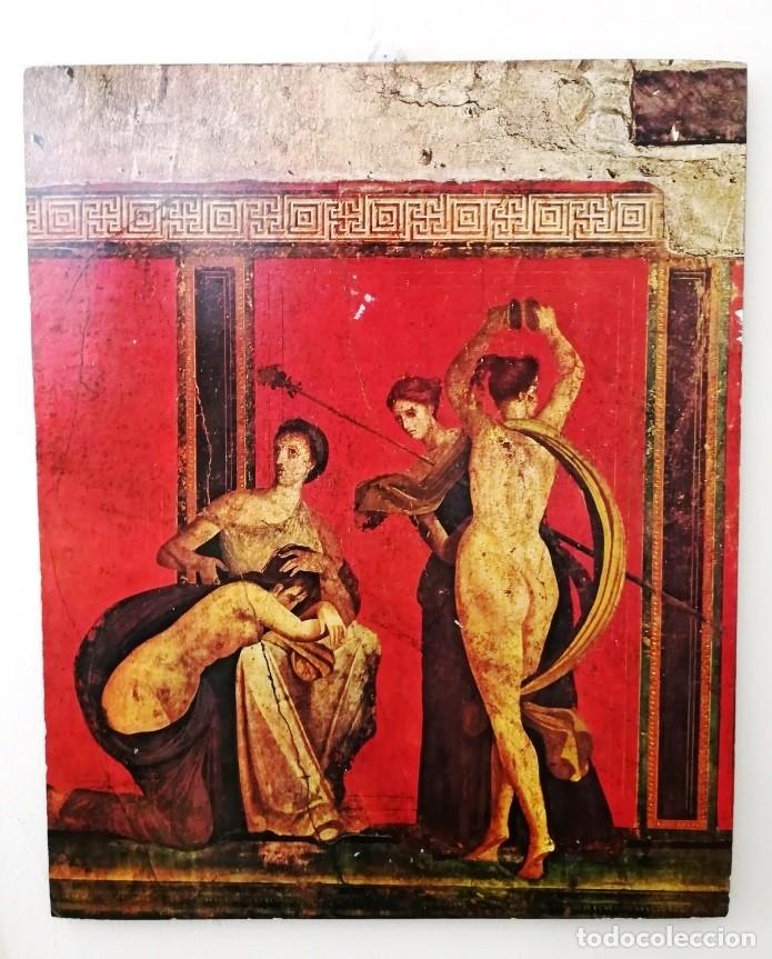 Arte: LITOGRAFIA NAPOLITANA POMPEYA DANZA VILLA DEL MISTERIO Tabla 27 x 33 cms