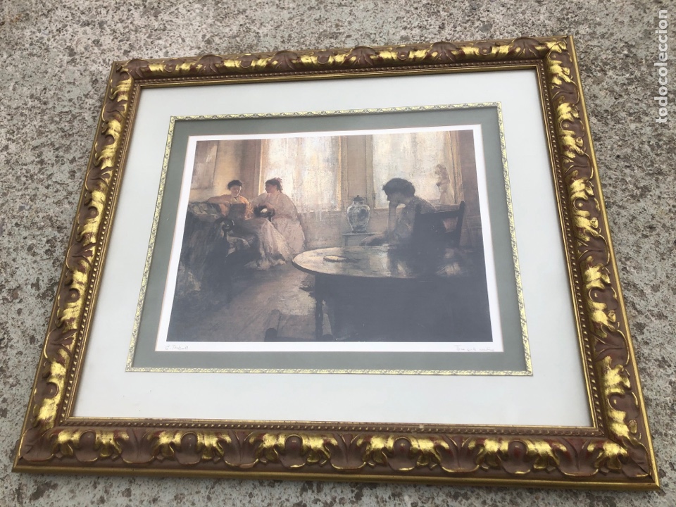 Arte: CUADRO MAGNIFICAMENTE ENMARCADO CON PASPARTU.