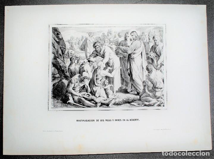 Arte: MULTIPLICACI&Oacute;N DE LOS PECES Y LOS PANES EN EL DESIERTO. Jesucristo. Escena B&iacute;blica.