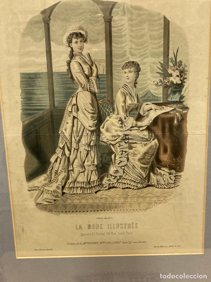 Arte: Lamina la moda ilustrada siglo XIX - Foto 2