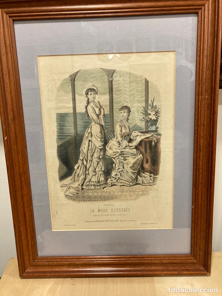Arte: Lamina la moda ilustrada siglo XIX - Foto 1