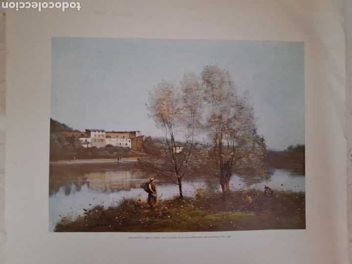 Arte: Litografia Jean-Baptiste Camille Corot. Ville d'Avray. National Gallery of Art. Washington. USA