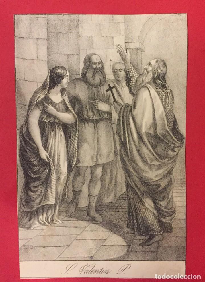 Arte: LAMINA, LITOGRAFIA SIGLO XIX DE SAN VALENTIN