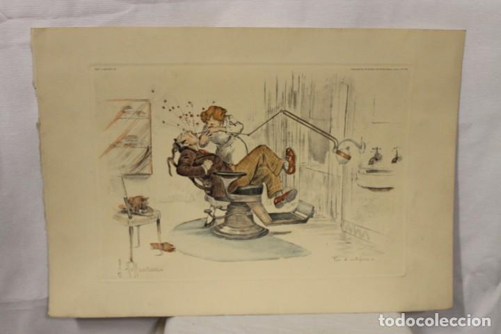 Arte: F. HOFFMANN, UNA LITOGRAF&Iacute;A, C&Oacute;MICA DE DENTISTA , - Foto 1