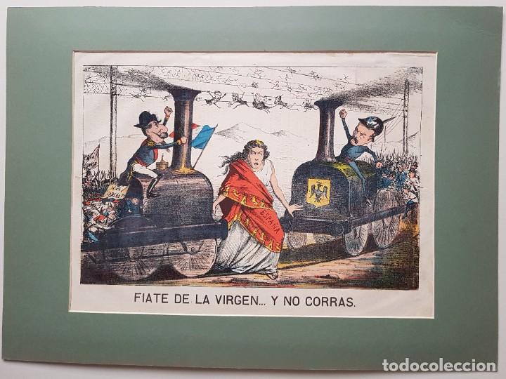 Kunst: Choque de trenes. Francia ,Espa&ntilde;a, Prusia. Prim, Ol&oacute;zaga. Ferrocarril
