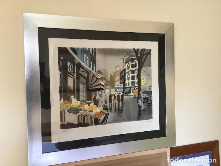 Arte: Litograf&iacute;a - Lloveras - Mercado (78x70cm)