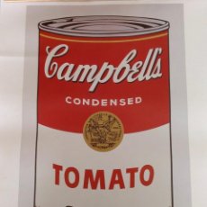 Arte: ICONOS DE ANDY WARHOL. CAMPBELL'S SOUP TOMATO. 43X34 CM.