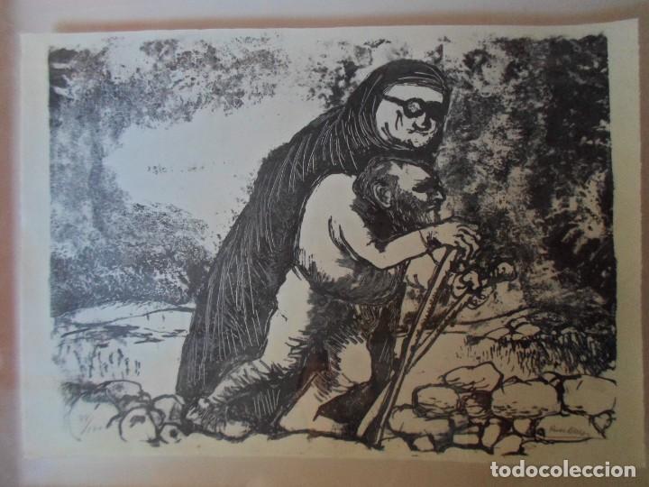 Arte: Agust&iacute;n P&eacute;rez Bellas (Vigo, Pontevedra, 1925-1982) litograf&iacute;a 1962 de 45x33 papel 49x35, marco 65x50