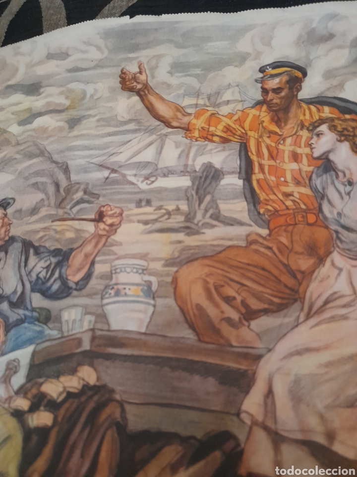 Arte: Antigua litograf&iacute;a, Marina - Foto 4