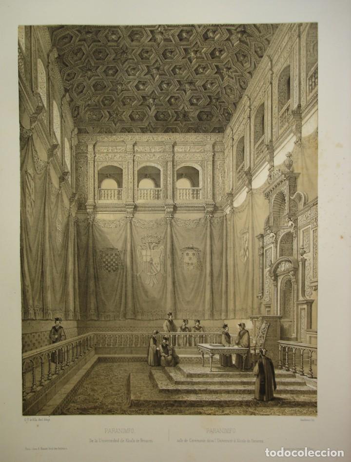 Arte: Vista del siglo XIX del Paraninfo de la Universidad de Alcal&aacute; de Henares