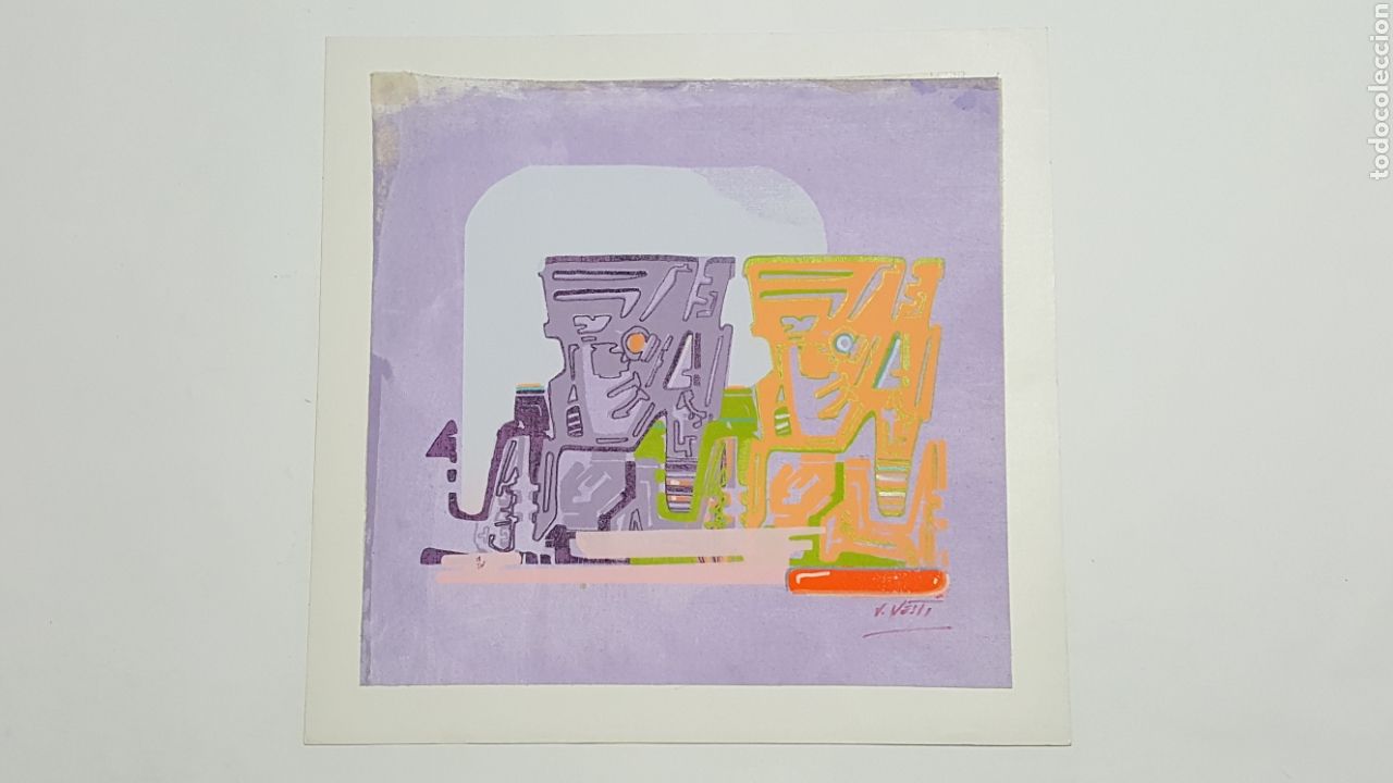 Arte: LITOGRAF&Iacute;A DE V. NESTI &rdquo;AJEDREZ IV&rdquo; - Foto 1
