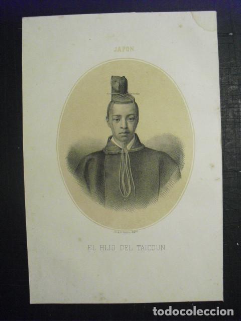 Arte: 1867 LITOGRAFIA DE eEL HIJO DEL TAICOUN