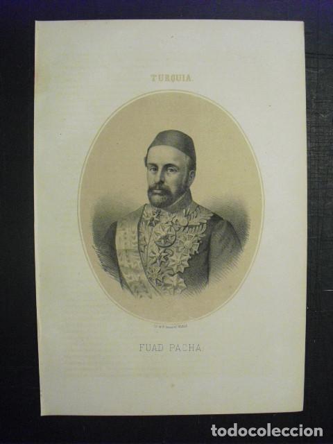 Arte: 1867 LITOGRAFIA DE FUAD PACHA DIPLOMATICO TURCO