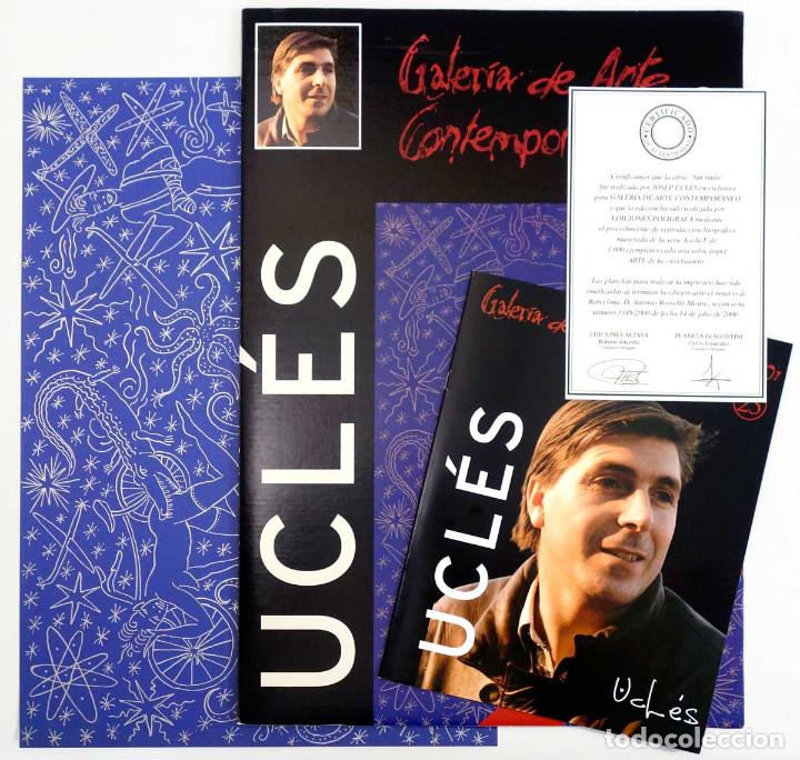 Arte: JOSEP UCL&Eacute;S LITOGRAFIA FIRMADA Y NUMERADA. CARPETA Y CERTIFICADO
