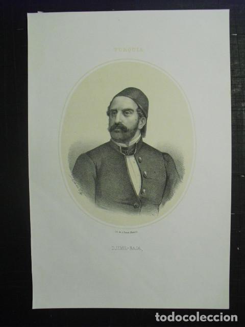 Arte: 1867 LITOGRAFIA DE DJEMIL-BAJA DIPLOMATICO TURCO