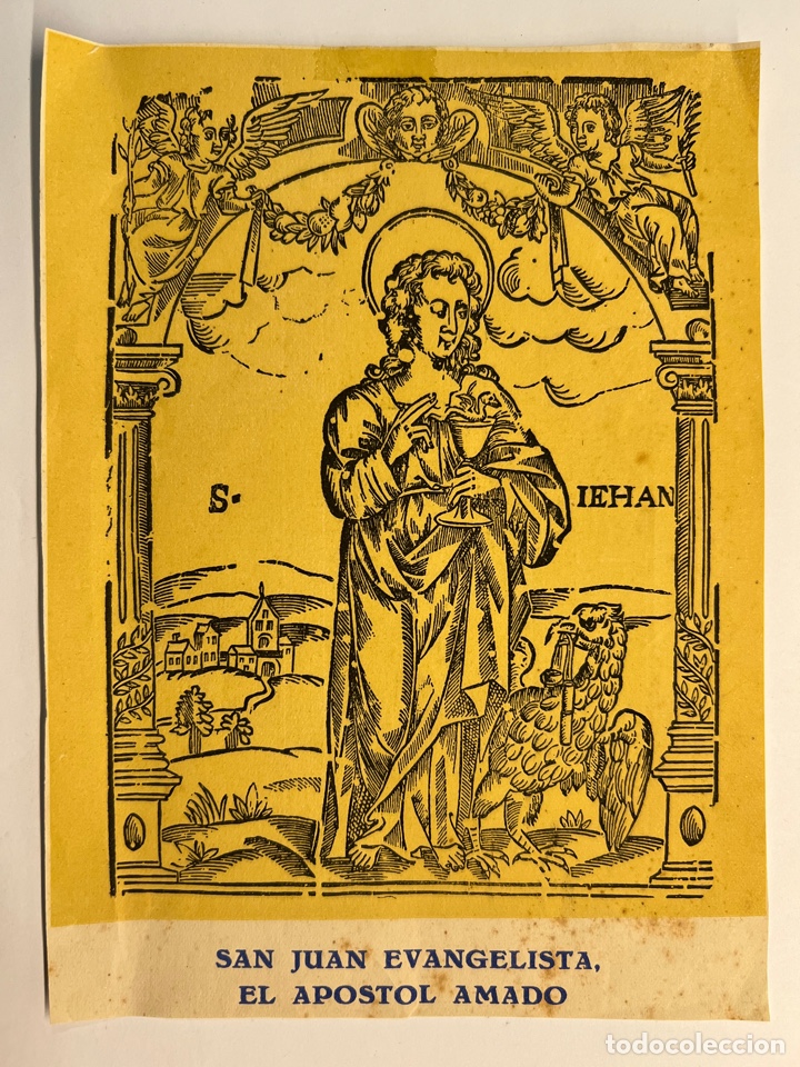 Art: LITOGRAF&Iacute;A ANTIGUA. San Juan Evangelista. El Ap&oacute;stol Amado (h.1910?)