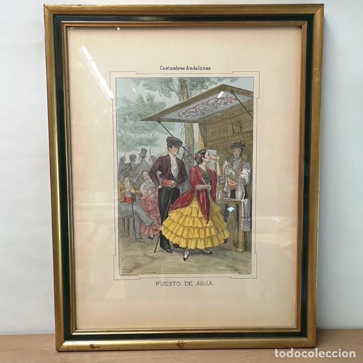 Arte: Litograf&iacute;a Coloreada del S.XIX - Foto 1