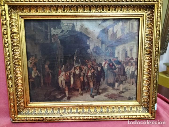 Arte: Litografia hecha sobre lienzo esta firmada